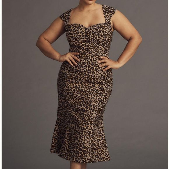 Anthropologie Leopard Print Dress - Picture 1 of 15